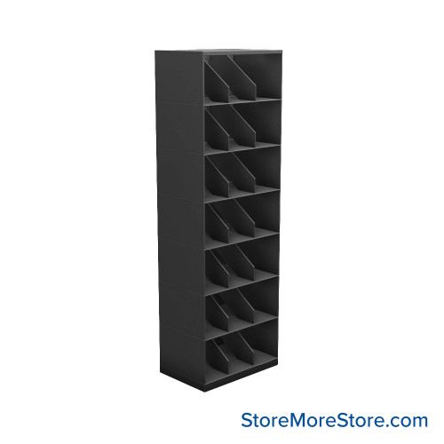 Stackable Metal Shelves, 24" W x 16.25" D x 73" H, Legal Size, 7 Levels, Fixed Welded Dividers